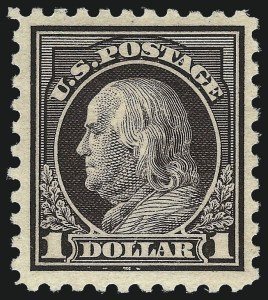 Sale 1014, Lot 1980, 1916-17 Washington-Franklin Issues (Scott 463-496), $1.00 Violet Black (478) Sale 1014, Lot 1980, 1916-17 Washington-Franklin Issues (Scott 463-496)
