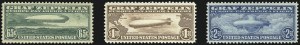Sale 1014, Lot 2158, Air Post, Graf Zeppelin Issue (Scott C13-C15)