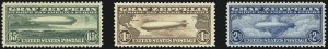 Sale 1014, Lot 2161, Air Post, Graf Zeppelin Issue (Scott C13-C15)