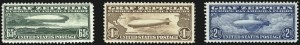 Sale 1014, Lot 2165, Air Post, Graf Zeppelin Issue (Scott C13-C15)