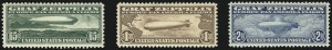 Sale 1014, Lot 2167, Air Post, Graf Zeppelin Issue (Scott C13-C15)