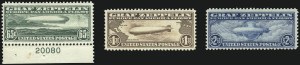 Sale 1014, Lot 2168, Air Post, Graf Zeppelin Issue (Scott C13-C15)