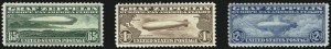 Sale 1014, Lot 2171, Air Post, Graf Zeppelin Issue (Scott C13-C15)