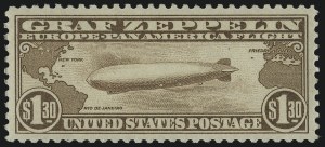 Sale 1014, Lot 2186, Air Post, Graf Zeppelin Issue (Scott C13-C15)