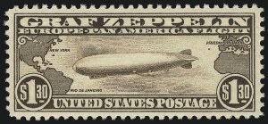 Sale 1014, Lot 2187, Air Post, Graf Zeppelin Issue (Scott C13-C15)
