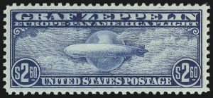 Sale 1014, Lot 2197, Air Post, Graf Zeppelin Issue (Scott C13-C15)