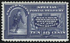 Sale 1014, Lot 2219, Special Delivery, Registration (Scott E1-E21, F1), 10c Blue, Special Delivery (E5) Sale 1014, Lot 2219, Special Delivery, Registration (Scott E1-E21, F1)