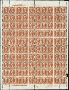 Sale 1014, Lot 2346, Officials, incl. full sheets (Scott O11-O116 var)