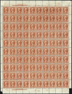 Sale 1014, Lot 2348, Officials, incl. full sheets (Scott O11-O116 var)