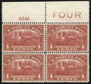 Sale 1014, Lot 2421, Parcel Post (Scott Q1-Q12)