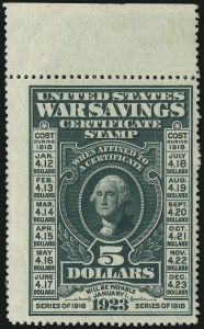 Sale 1014, Lot 2523, Savings Stamps