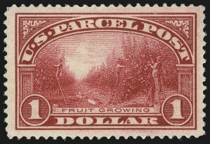 Sale 1017, Lot 1008, Parcel Post thru Special Handling (Q, JQ, QE)