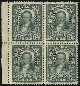 Sale 1017, Lot 1036, United States Possessions, Canal Zone