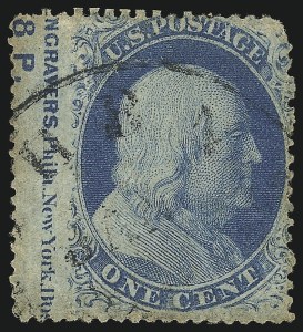 Sale 1017, Lot 127, 1c, 5c-24c 1857-60 Issue (Scott 20-37)