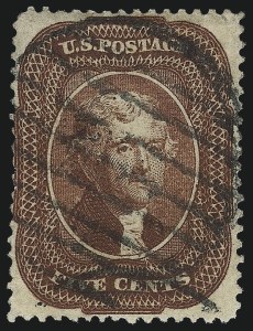Sale 1017, Lot 129, 1c, 5c-24c 1857-60 Issue (Scott 20-37)