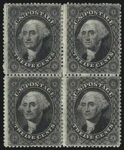 Sale 1017, Lot 133, 1c, 5c-24c 1857-60 Issue (Scott 20-37)