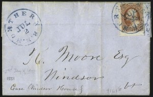 Sale 1017, Lot 164, 3c 1851-56, Orange Brown, Imprint & Corner Margin Copies (Scott 10-10A)