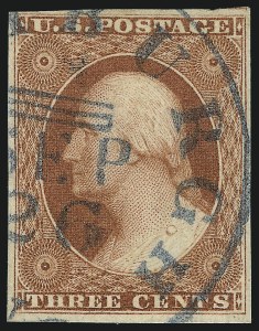 Sale 1017, Lot 199, 3c 1851-56, Orange Brown (Scott 10-10A)