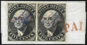 Sale 1017, Lot 20, Postmasters Provisionals (Scott 9X1)