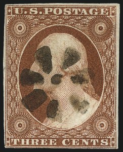 Sale 1017, Lot 206, 3c 1851-56, Orange Brown (Scott 10-10A)