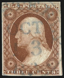 Sale 1017, Lot 216, 3c 1851-56, Orange Brown (Scott 10-10A)