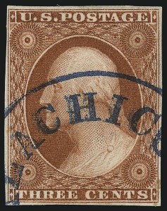 Sale 1017, Lot 217, 3c 1851-56, Orange Brown (Scott 10-10A)