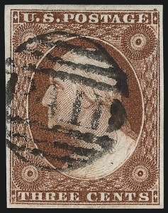 Sale 1017, Lot 218, 3c 1851-56, Orange Brown (Scott 10-10A)