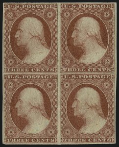 Sale 1017, Lot 230, 3c 1851-56, Brownish Carmine, Unused (Scott 11-11A)