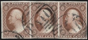 Sale 1017, Lot 261, 3c 1851-56, Brownish Carmine (Scott 11-11A)