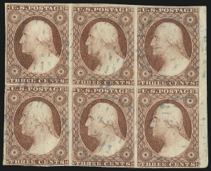 Sale 1017, Lot 264, 3c 1851-56, Brownish Carmine (Scott 11-11A)