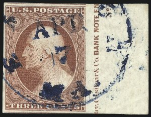 Sale 1017, Lot 280, 3c 1851-56, Dull Red, Imprint Copies (Scott 11-11A)