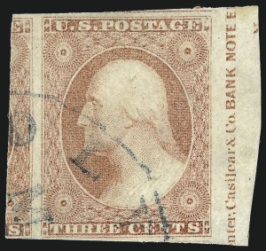 Sale 1017, Lot 281, 3c 1851-56, Dull Red, Imprint Copies (Scott 11-11A)