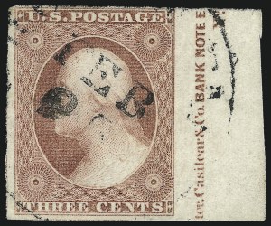 Sale 1017, Lot 283, 3c 1851-56, Dull Red, Imprint Copies (Scott 11-11A)