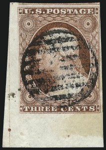 Sale 1017, Lot 312, 3c 1851-56, Dull Red, Corner Margin Copies (Scott 11-11A)
