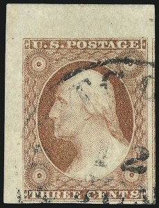 Sale 1017, Lot 334, 3c 1851-56, Dull Red, Corner Margin Copies (Scott 11-11A)
