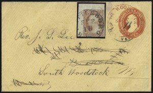 Sale 1017, Lot 365, 3c 1851-56, Dull Red, Corner Margin Copies, Cont. (Scott 11-11A)