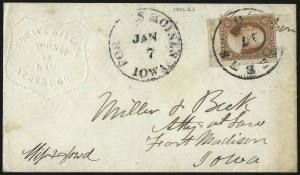Sale 1017, Lot 371, 3c 1851-56, Dull Red, Corner Margin Copies, Cont. (Scott 11-11A)