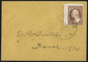 Sale 1017, Lot 373, 3c 1851-56, Dull Red, Corner Margin Copies, Cont. (Scott 11-11A)