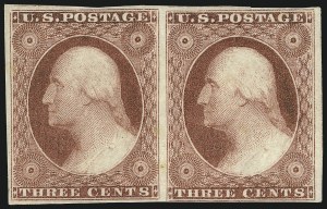 Sale 1017, Lot 423, 3c 1851-56, Claret, Unused (Scott 11-11A)