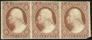 Sale 1017, Lot 425, 3c 1851-56, Claret, Unused (Scott 11-11A)