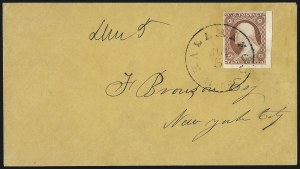 Sale 1017, Lot 440, 3c 1851-56, Claret, Imprint and Corner Margin Copies (Scott 11-11A)