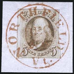 Sale 1017, Lot 45, 5c 1847 Issue (Scott 1-1d)