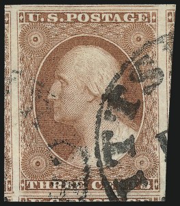 Sale 1017, Lot 457, 3c 1851-56, Claret (Scott 11-11A)
