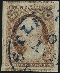 Sale 1017, Lot 466, 3c 1851-56, Claret (Scott 11-11A)