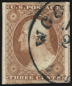 Sale 1017, Lot 468, 3c 1851-56, Claret (Scott 11-11A)