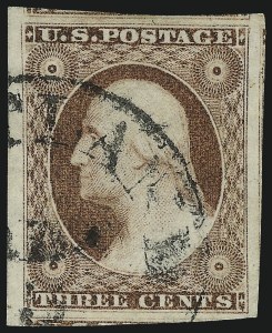 Sale 1017, Lot 469, 3c 1851-56, Claret (Scott 11-11A)