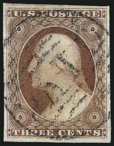 Sale 1017, Lot 470, 3c 1851-56, Claret (Scott 11-11A)