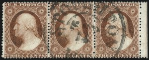 Sale 1017, Lot 492, 3c 1857-60 (Scott 25-26A)