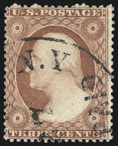 Sale 1017, Lot 495, 3c 1857-60 (Scott 25-26A)