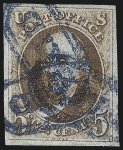 Sale 1017, Lot 50, 5c 1847 Issue (Scott 1-1d)